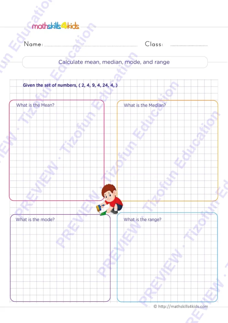 Preview 3 — Grade 6 Statistics worksheets with solutions