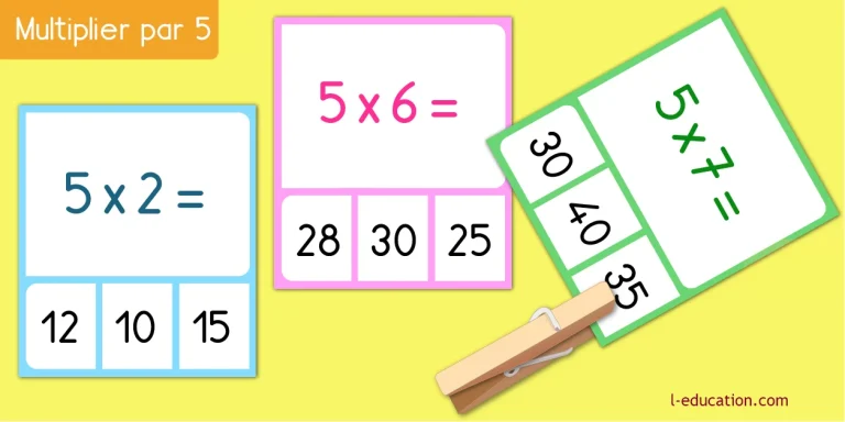 cartes memory - Table de multiplication de 3