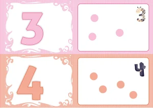 Chiffres 3 et 4 à modeler en PS : le zèbre et la panthère
