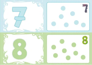 Chiffres 7 et 8 à modeler en PS : le lapin et la chenille