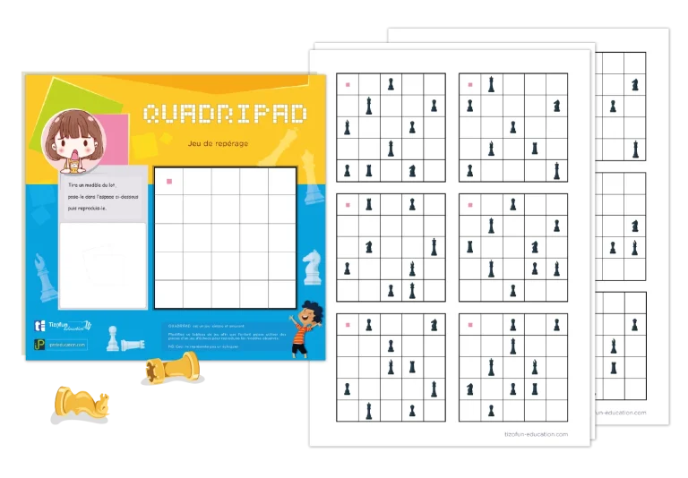 Jeu de Repérage sur Quadrillage en Maternelle MS GS