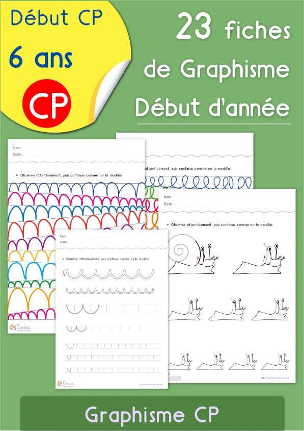 Graphisme de rentrée au CP : 23 fiches pour reprendre le geste — CP