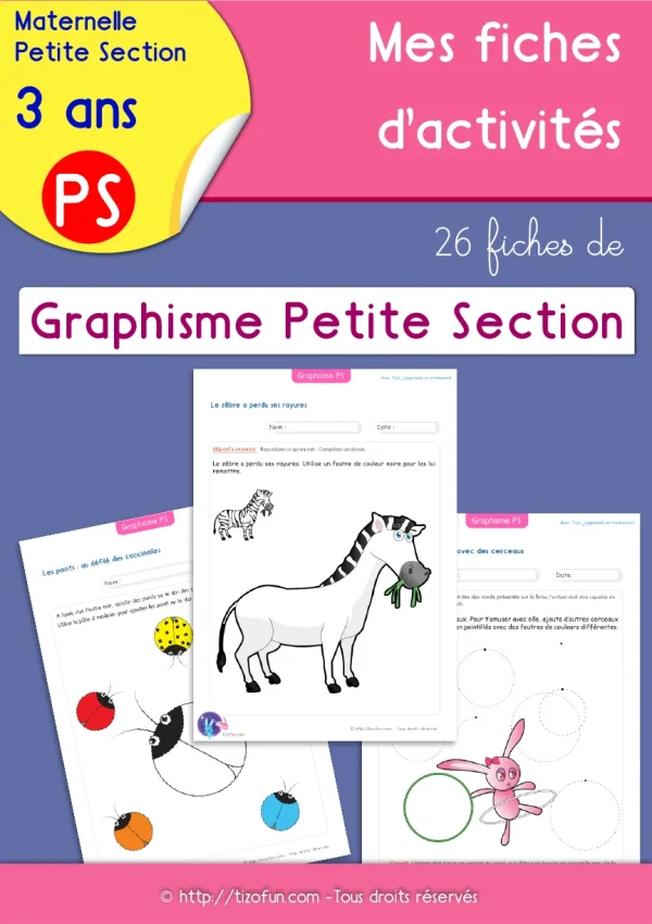 Graphisme PS : 26 fiches pour les premiers gestes graphiques — PS