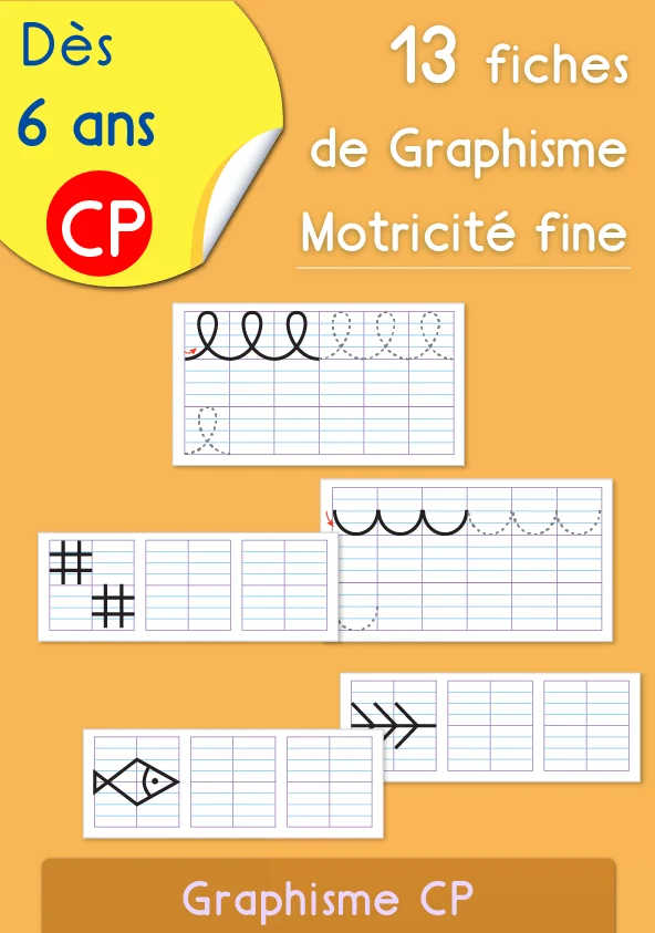Graphisme CP · CE1 : 13 fiches sur quadrillage Seyès — CP · CE1