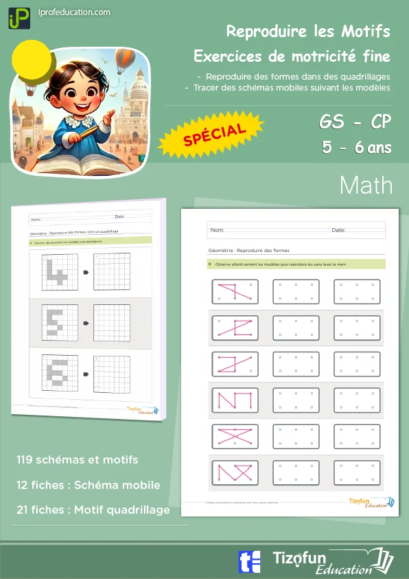 Reproduire des motifs : 33 fiches de motricité fine — GS · CP