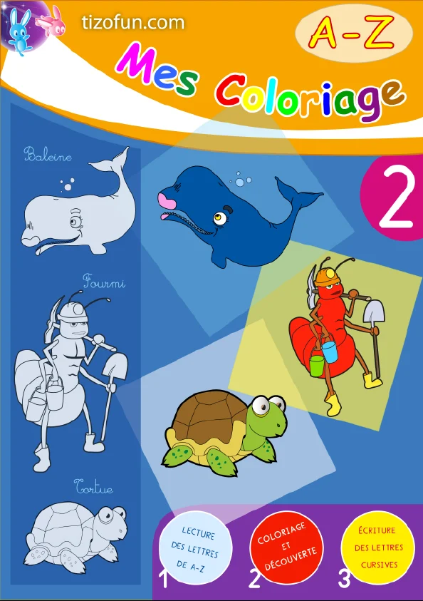Coloriages et Exercice d'écriture 5-6 ans