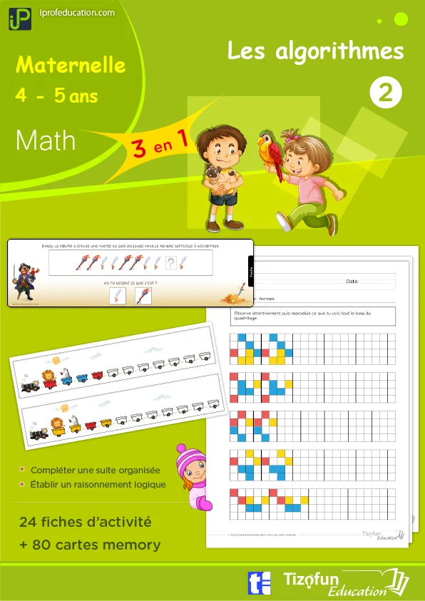 Algorithmes : 80 cartes pirates et 24 fiches — MS · GS