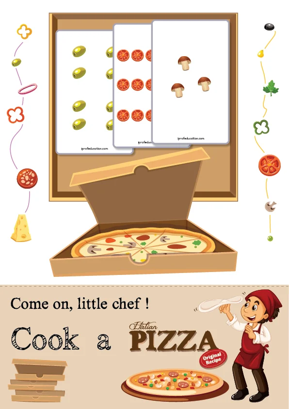 Pizza Chef's Recipe - Count & Mix the Ingredients