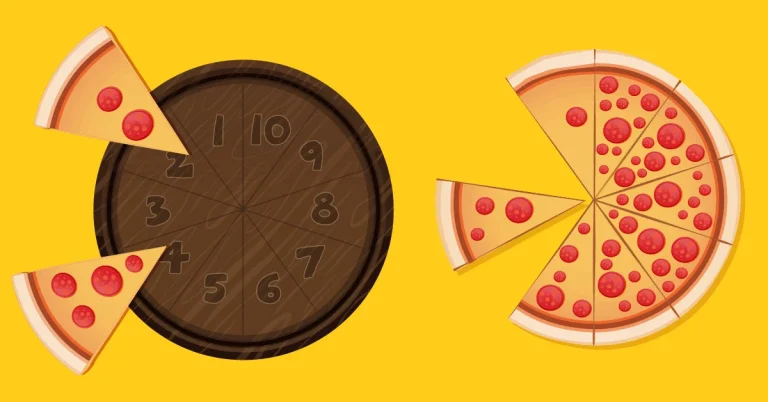 Pizza Math : un plateau et 10 parts à compter — PS à CP — aperçu 1