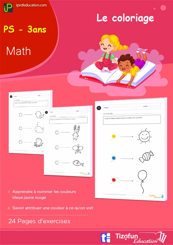 Colorier selon la consigne : 24 fiches de coloriage — PS
