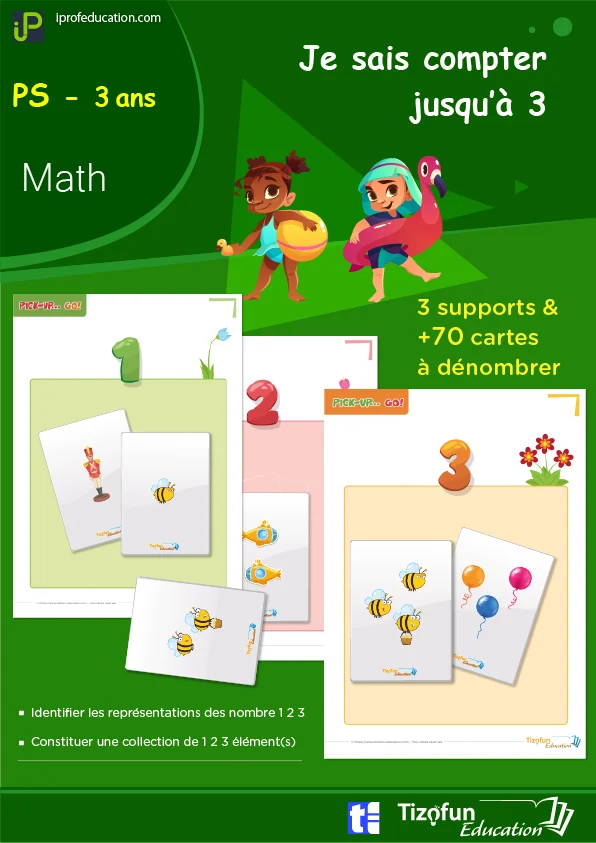 Pick Up Go : 70 cartes pour compter jusqu'à 3 — PS