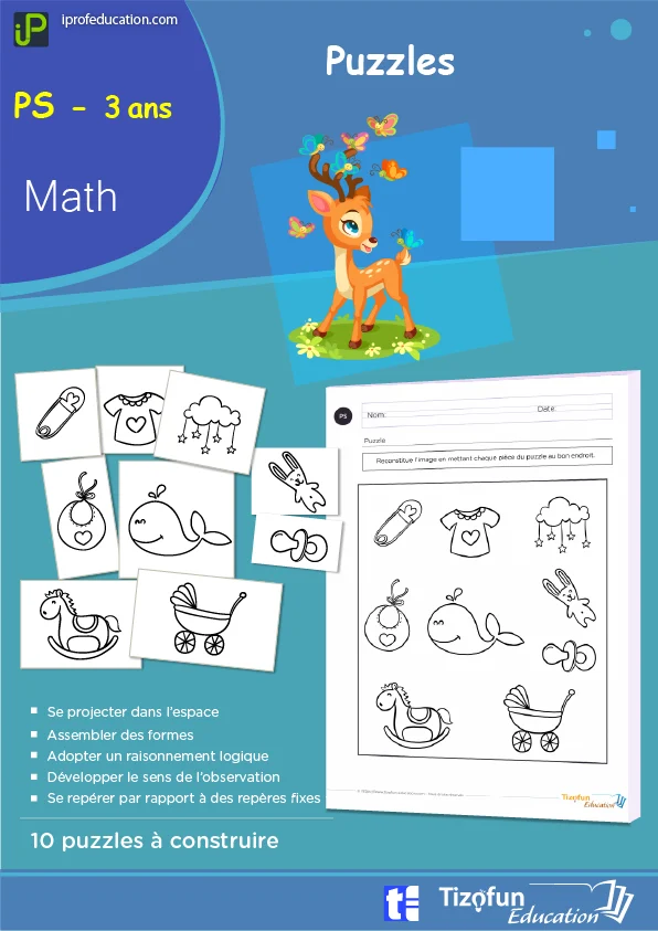 10 puzzles à reconstituer : modèles et pièces à découper — PS