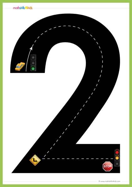 number 2 road number path