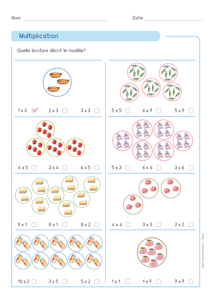 Le sens de la multiplication : 35 fiches et le surcomptage — CE1 · CE2 — aperçu 3