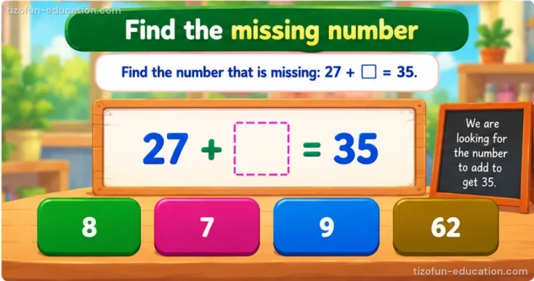 Grades 1–3 Math — Find the missing number