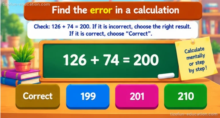 Grades 2–3 Math — Spot the mistake in a calculation
