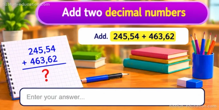 Math Grades 4–5 — Adding two decimal numbers