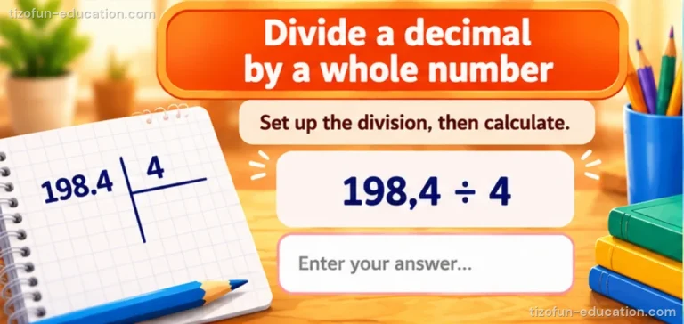 Math Grades 4–5 — Dividing a decimal by a whole number