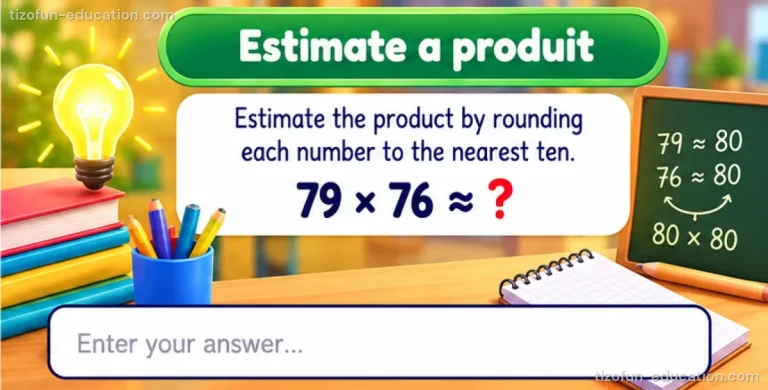 Math Grades 4–5 — Estimating a product
