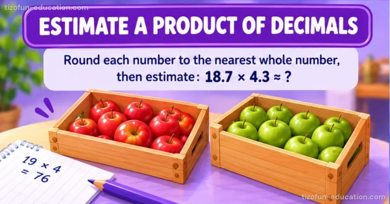 Math Grades 4–5 — Estimating the product of two decimals