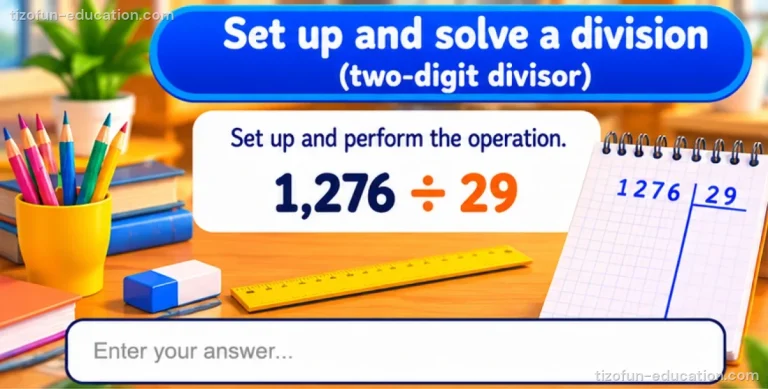 Math Grades 4–5 — Long division (2-digit divisor)