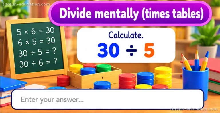Math Grades 4–5 — Mental division (times tables)