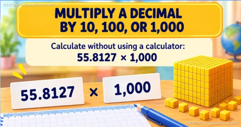 Math Grades 4–5 — Multiplying a decimal by 10, 100 or 1,000