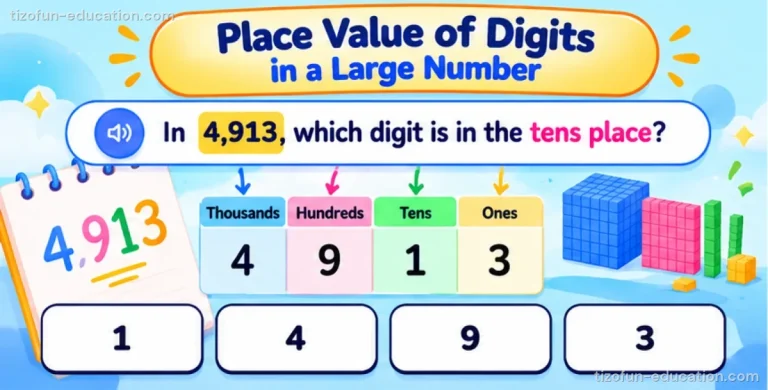 Math Grades 4–5 — Place value of digits in large numbers