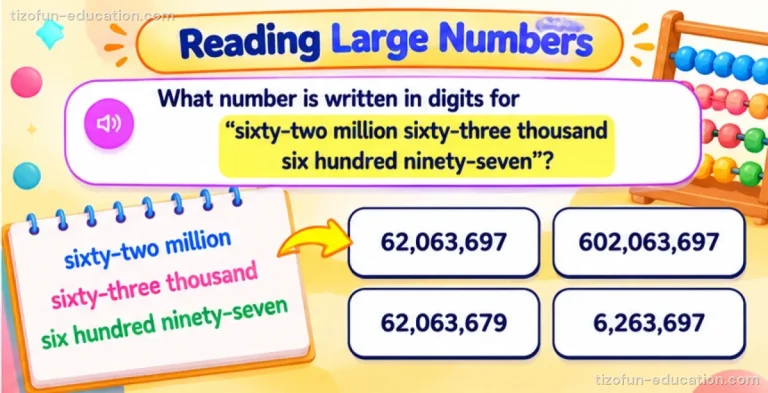 Math Grades 4–5 — Reading large numbers