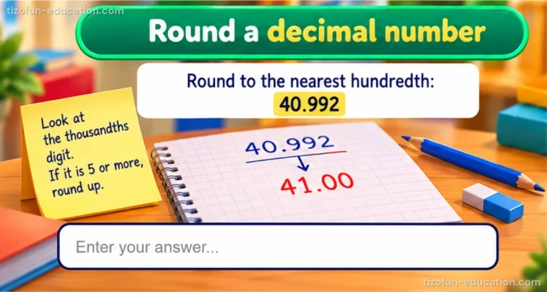 Math Grades 4–5 — Rounding decimal numbers