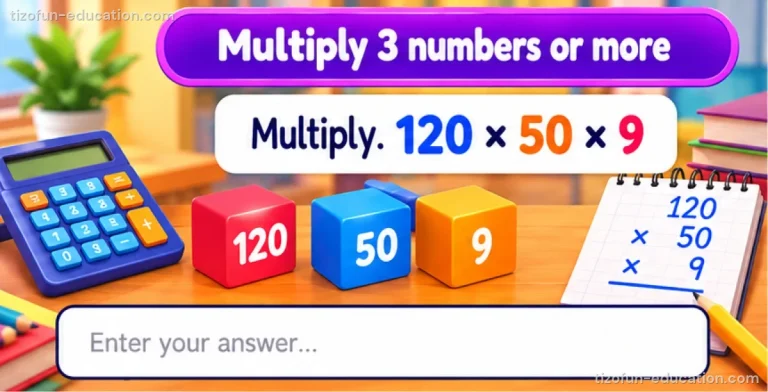 Math Grades 4–5 — Word problems: multiplying 3 numbers