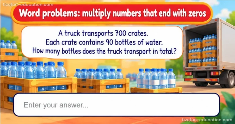 Math Grades 4–5 — Word problems: multiplying numbers that end in zeros