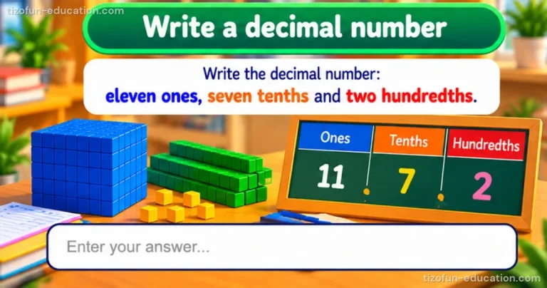 Math Grades 4–5 — Writing decimal numbers