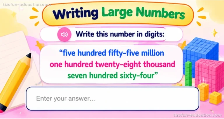Math Grades 4–5 — Writing large numbers
