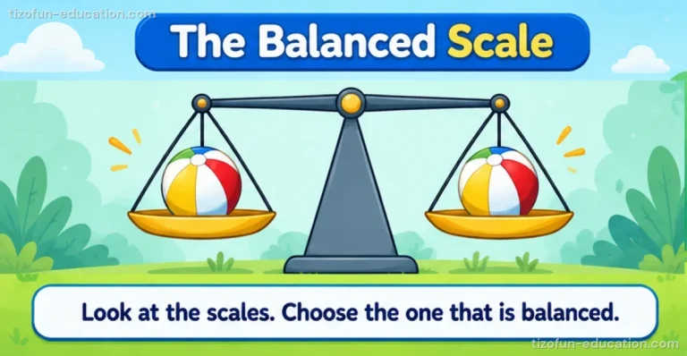 Kindergarten Math — The balanced scale