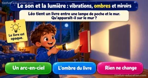 Le son et la lumière : vibrations, ombres et miroirs — jeu de révision