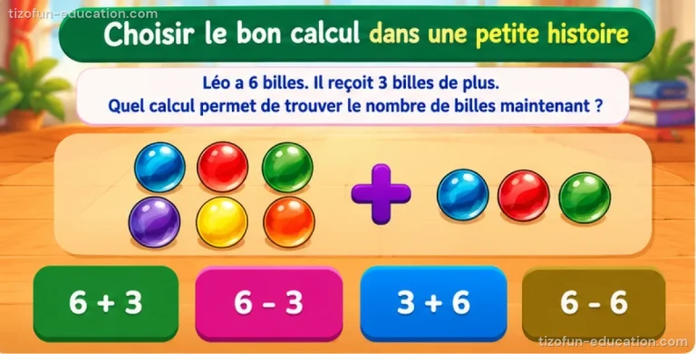 Mathématiques CE1-CE2 — Choisir le bon calcul dans une petite histoire