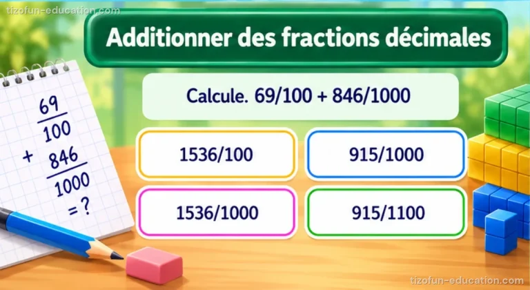 Maths CM1-CM2 — Additionner des fractions décimales