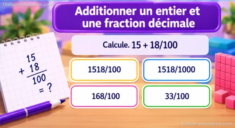 Maths CM1-CM2 — Additionner un entier et une fraction décimale