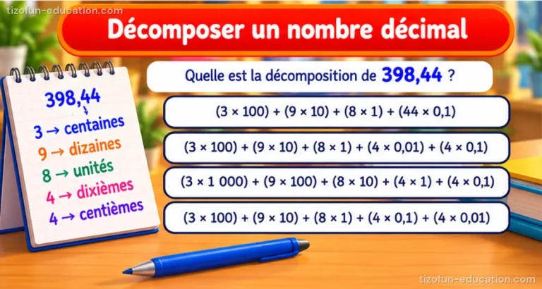 Maths CM1-CM2 — Décomposer un nombre décimal