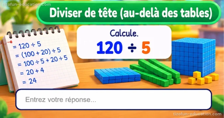 Maths CM1-CM2 — Diviser de tête (au-delà des tables)