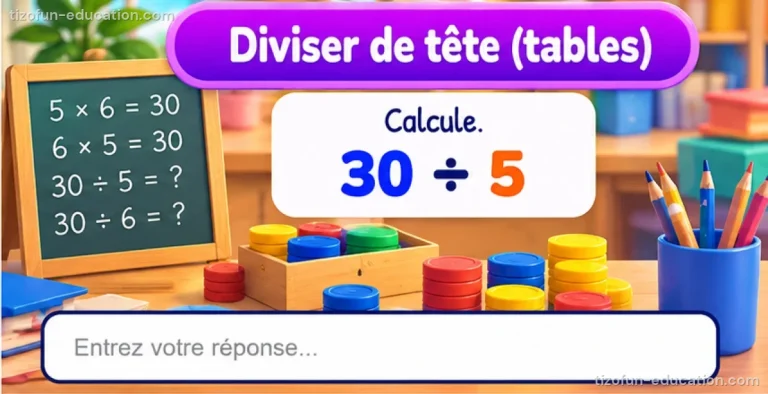 Maths CM1-CM2 — Diviser de tête (tables)