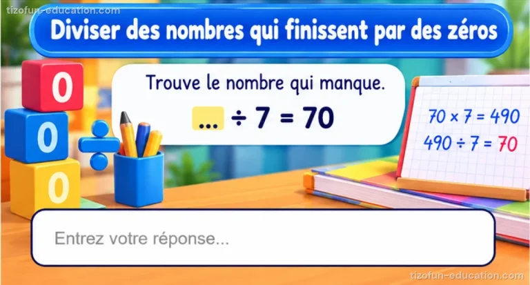 Maths CM1-CM2 — Diviser des nombres qui finissent par des zéros