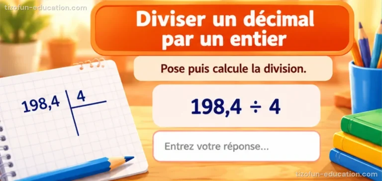Maths CM1-CM2 — Diviser un décimal par un entier