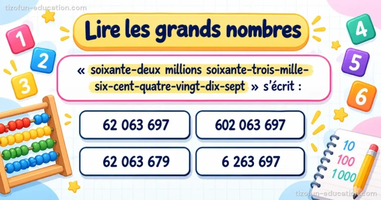 Maths CM1-CM2 — Lire les grands nombres