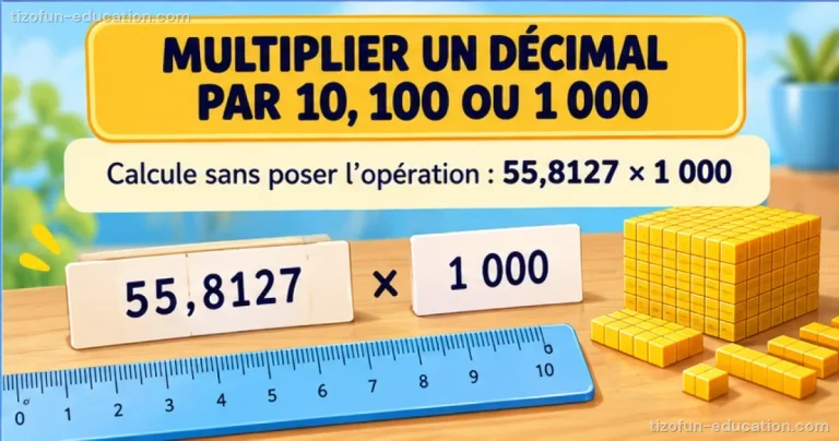 Maths CM1-CM2 — Multiplier un décimal par 10, 100 ou 1 000