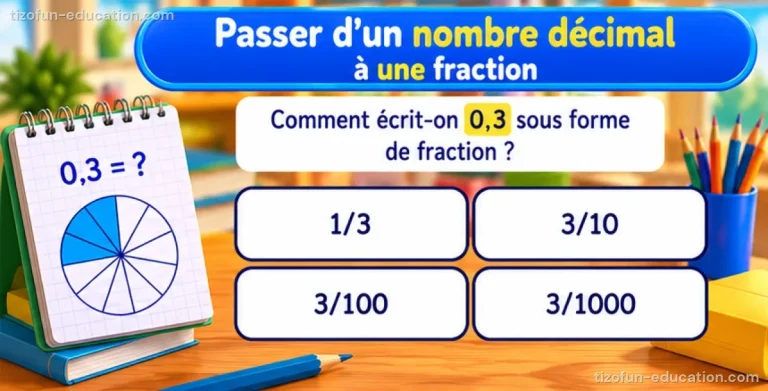 Maths CM1-CM2 — Passer d’un nombre décimal à une fraction