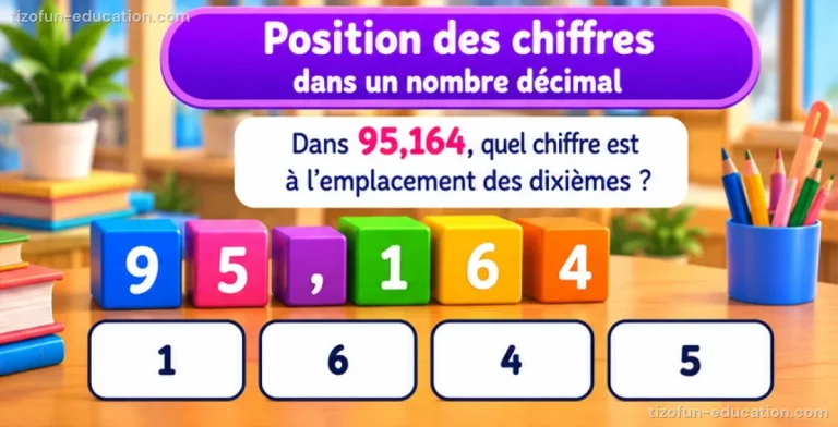 Maths CM1-CM2 — Position des chiffres dans un nombre décimal