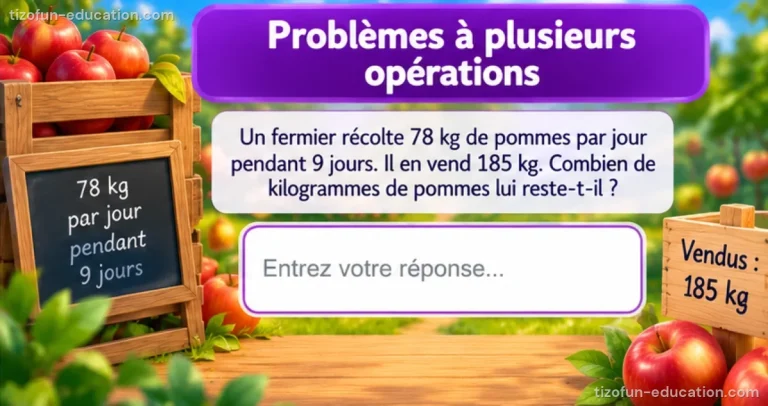 Maths CM1-CM2 — Problèmes à plusieurs opérations
