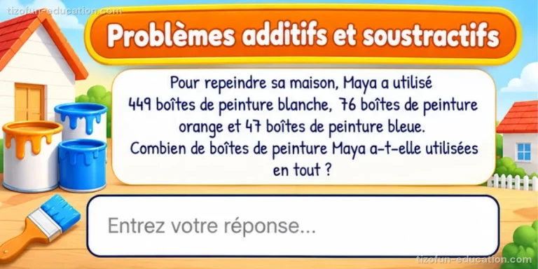 Maths CM1-CM2 — Problèmes additifs et soustractifs